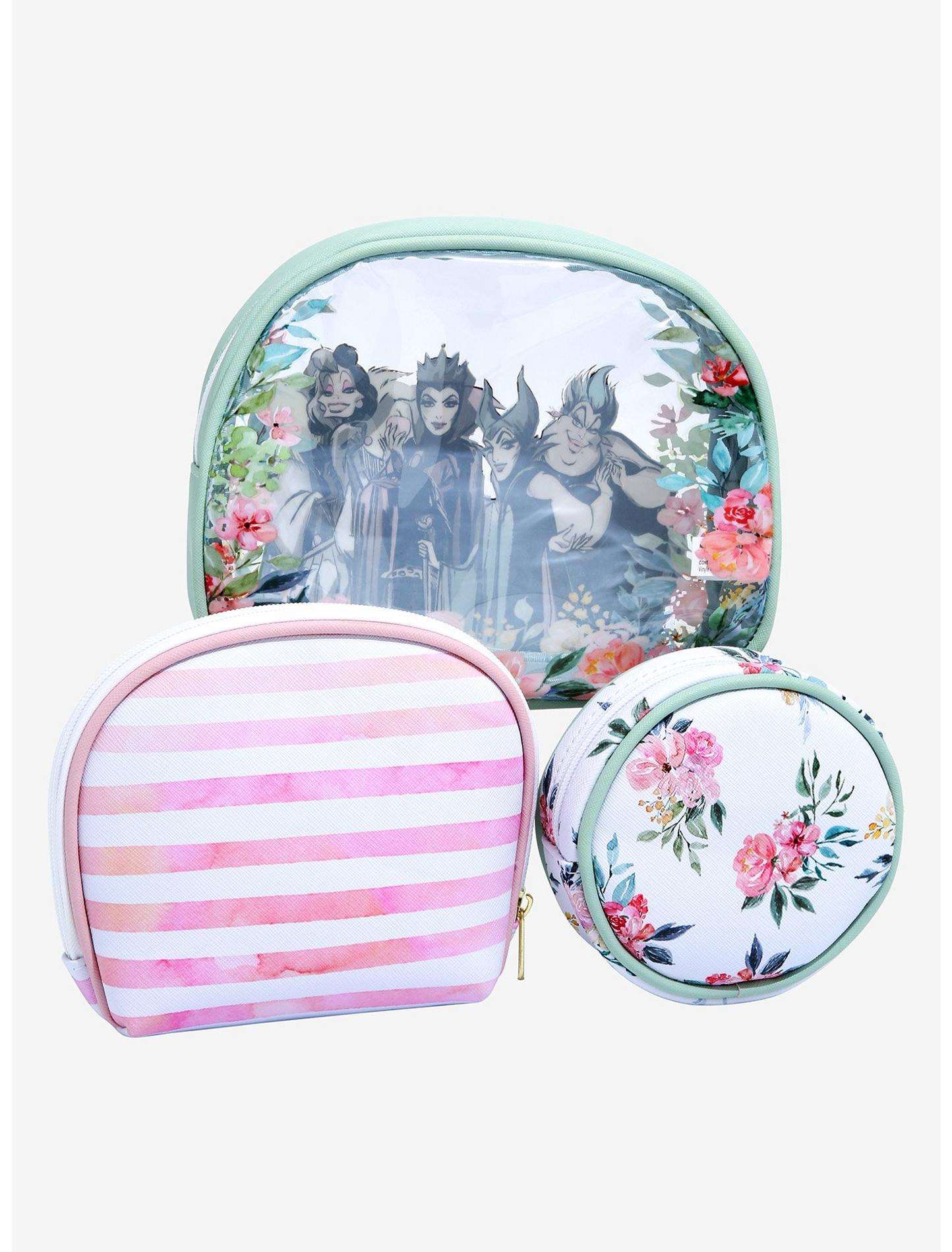 Disney Villains Floral Cosmetic Bag Set