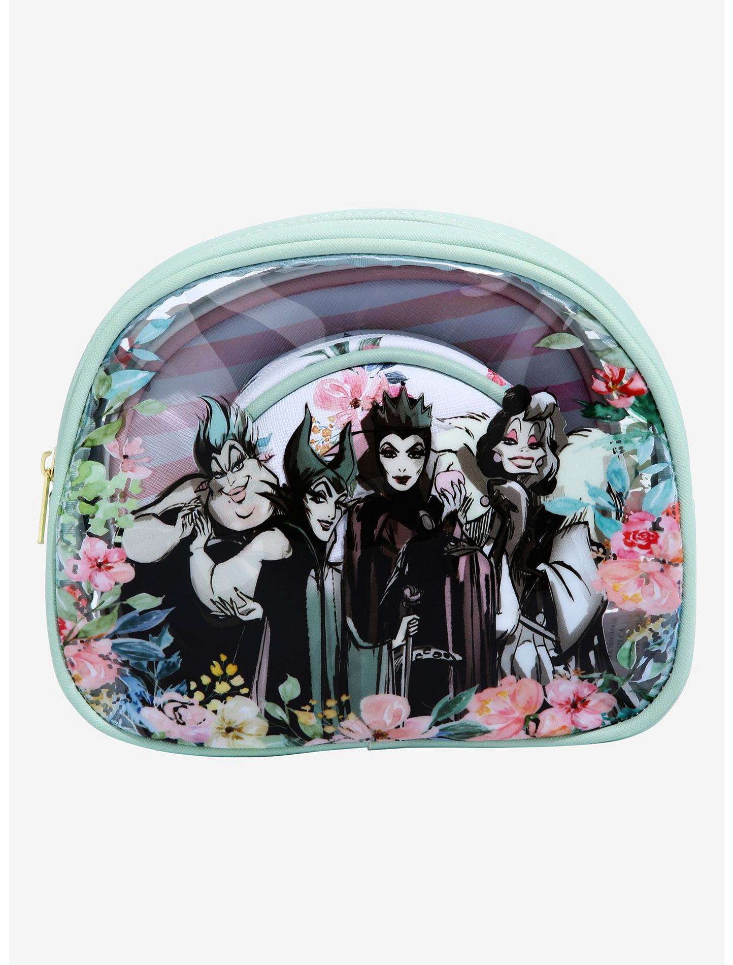 Disney Villains Floral Cosmetic Bag Set