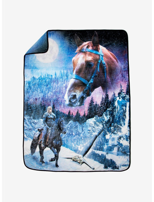 The Witcher Roach Horse Throw Blanket