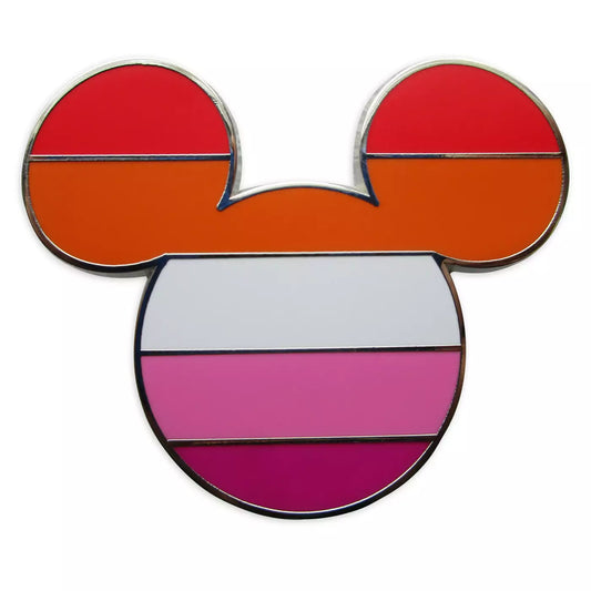 Mickey Mouse Lesbian Flag Pin
