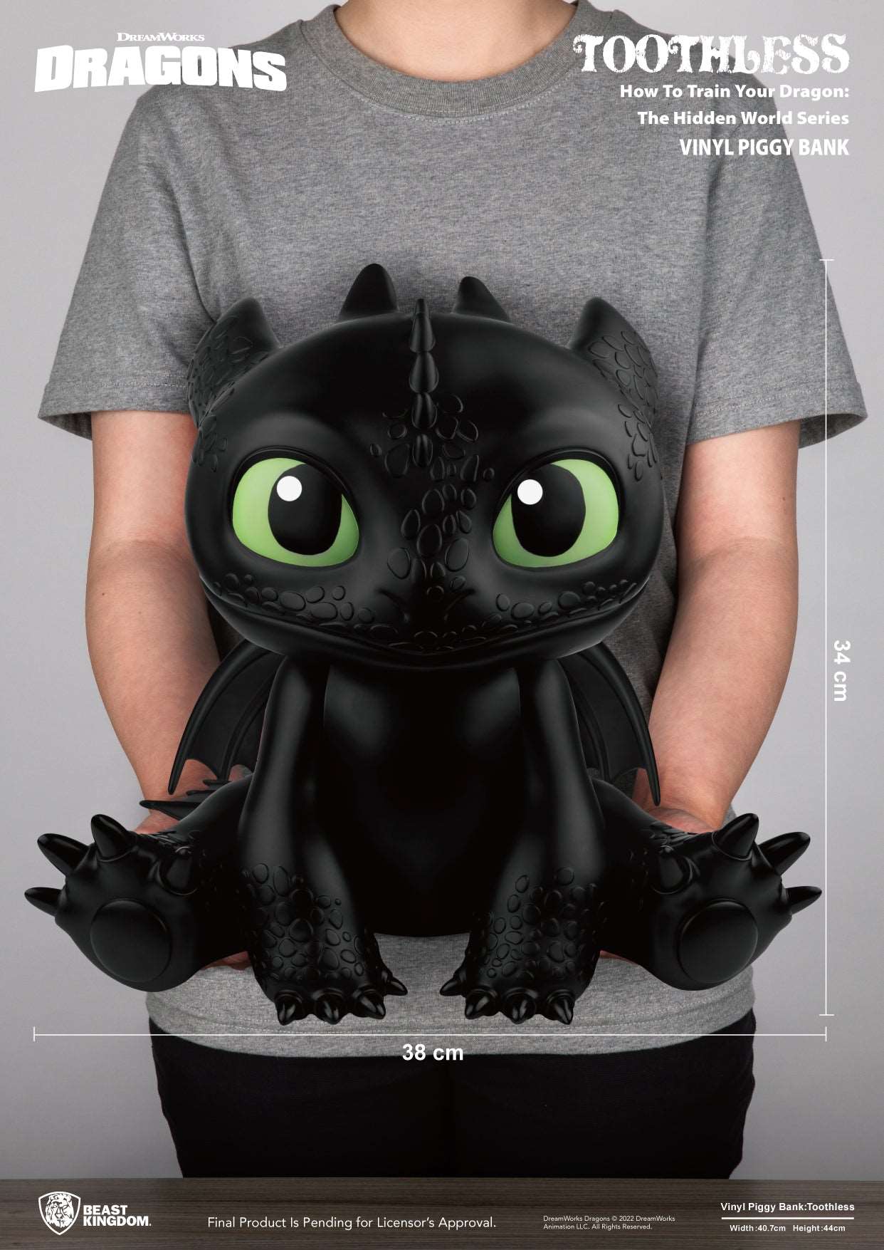 Beast Kingdom Piggy Bank Vinyl How to Train Your Dragon Toothless