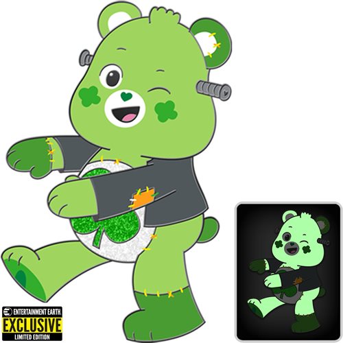 Care Bears Halloween Frankenstein Good Luck Bear Glow-in-the-Dark Enamel Pin
