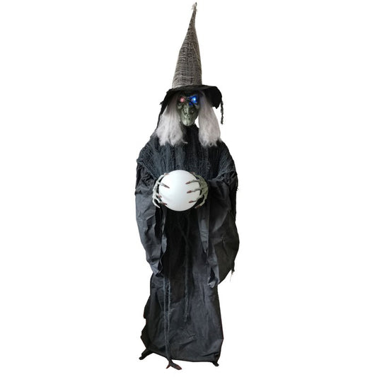 Prop Animatronic Witch With Crystal Ball