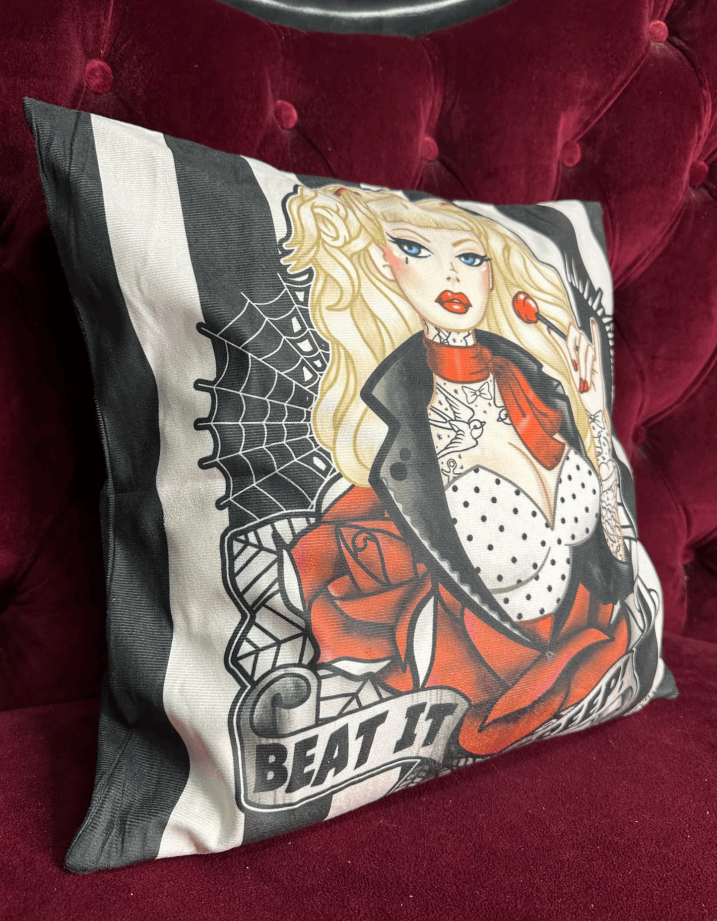 BEAT IT CREEP - Rose Demon Cushion Cover