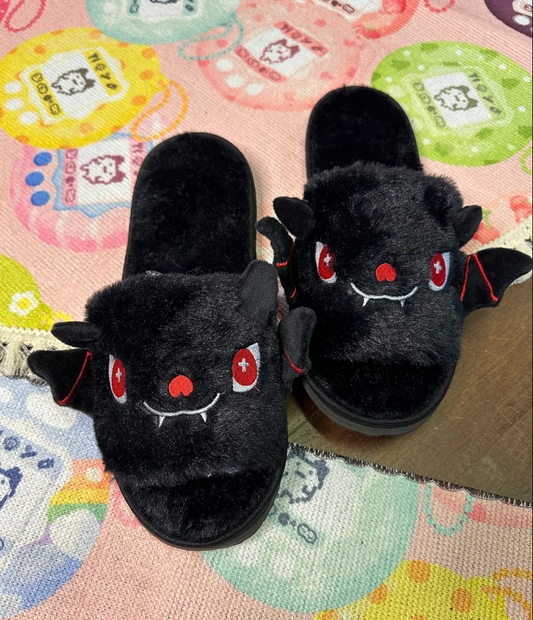 CREEPED OUT - vampire bat house slippers