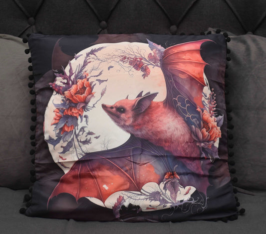 Cushion Cover | Blood Red Bat
