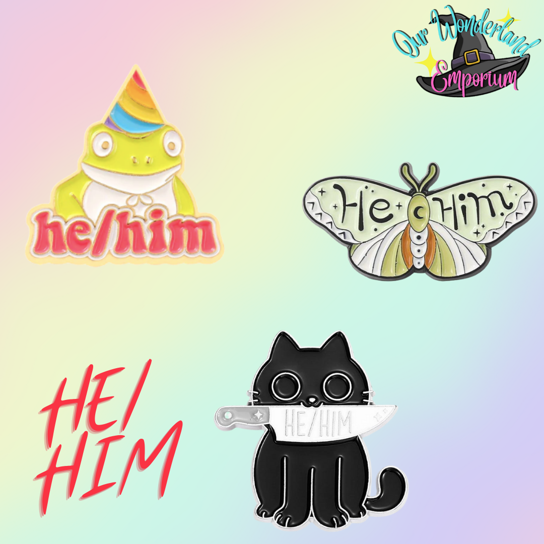 He/Him Pronoun Pin