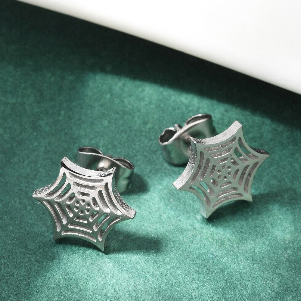 Spiderweb Stud Earrings