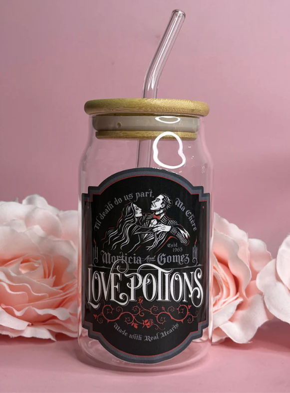 LOVE POTIONS - Glass Latte Drink Cup