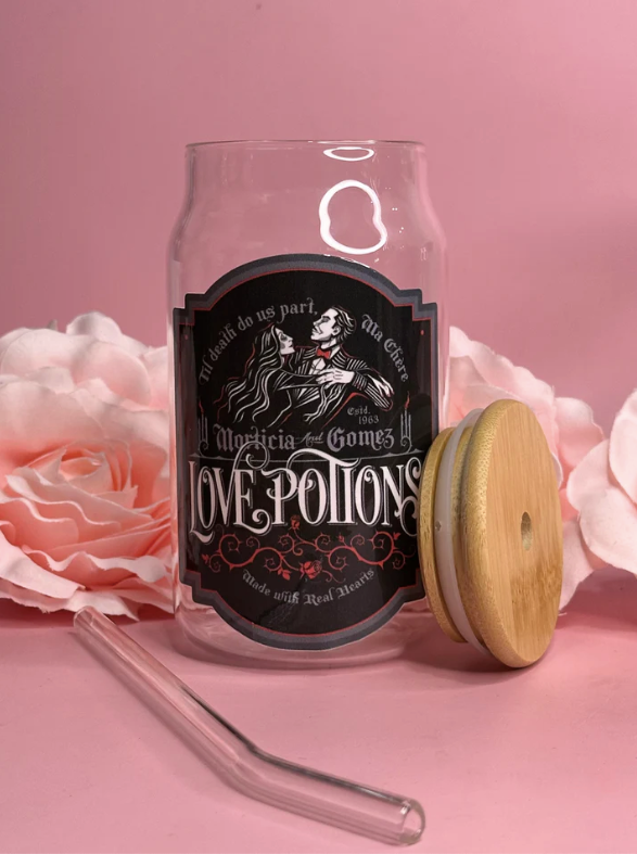 LOVE POTIONS - Glass Latte Drink Cup