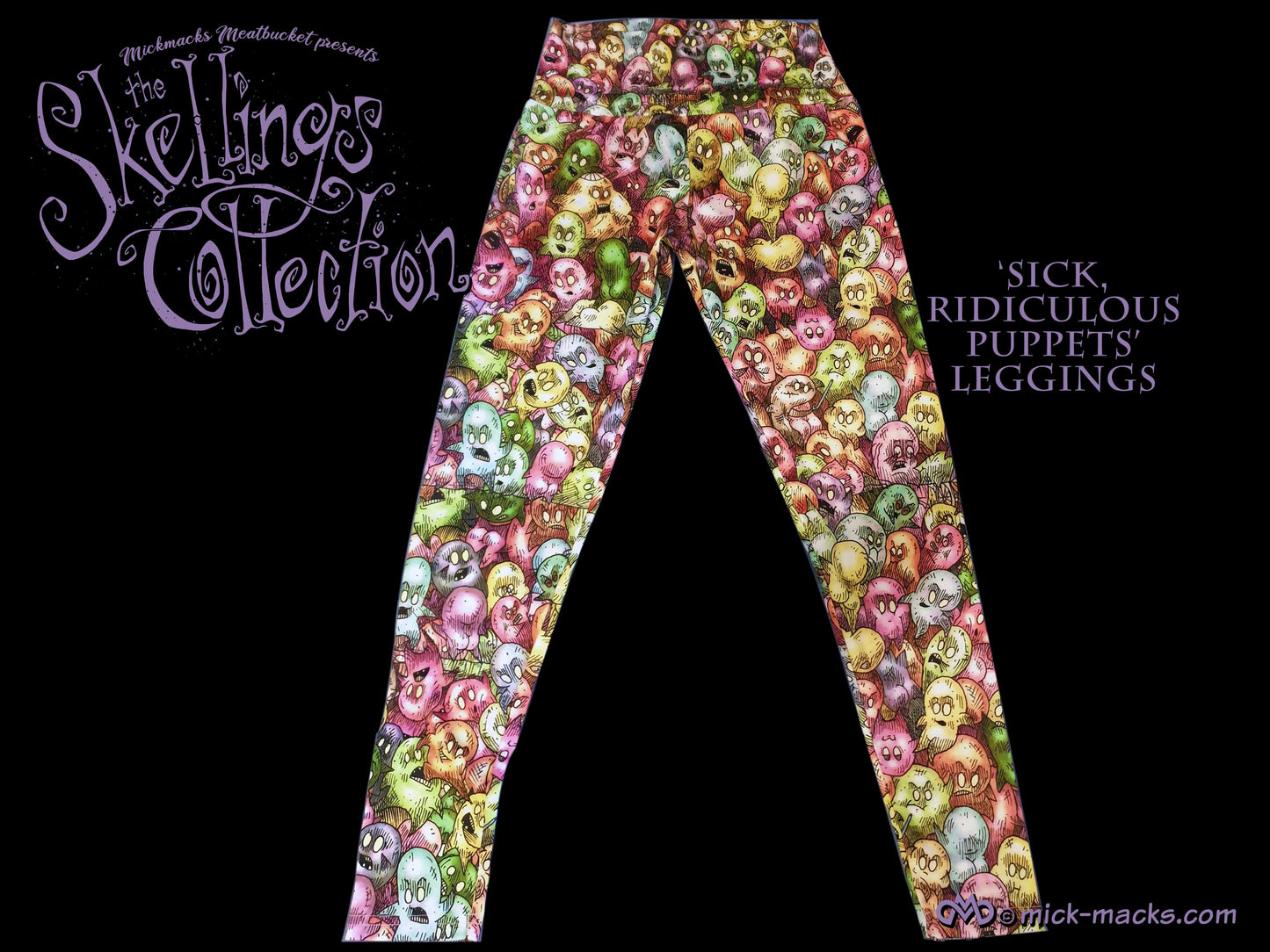 Sick, Ridiculous Puppets Leggings