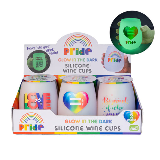Glow-in-the-Dark Rainbow Pride Wine Cup