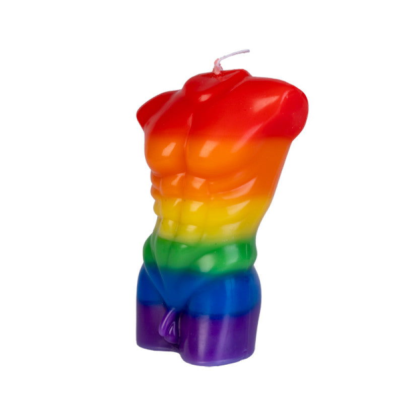 Rainbow Pride Male Body Candle