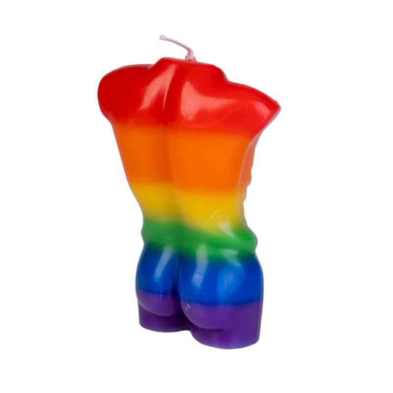 Rainbow Pride Male Body Candle