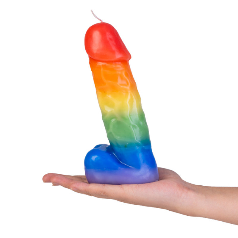 Rainbow Willy Candle