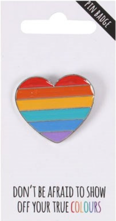 Pride Rainbow Pin and Keyring Display
