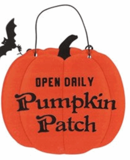 Mini Pumpkin Hanging Sign Display