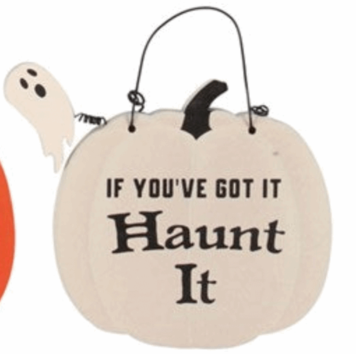 Mini Pumpkin Hanging Sign Display
