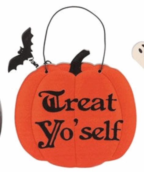Mini Pumpkin Hanging Sign Display