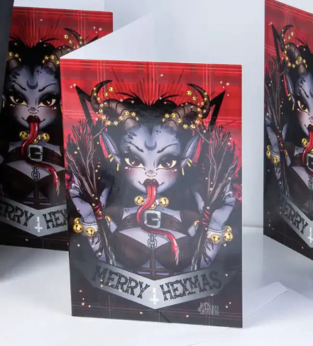 Merry Hexmas Krampus Christmas Card Pack
