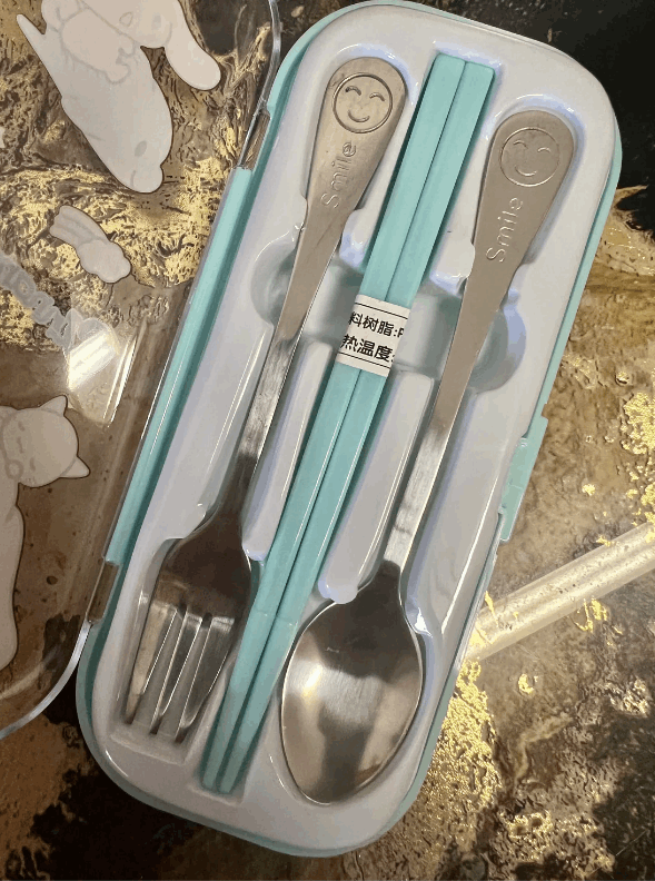 CINNAMOROLL - reusable cutlery bento set