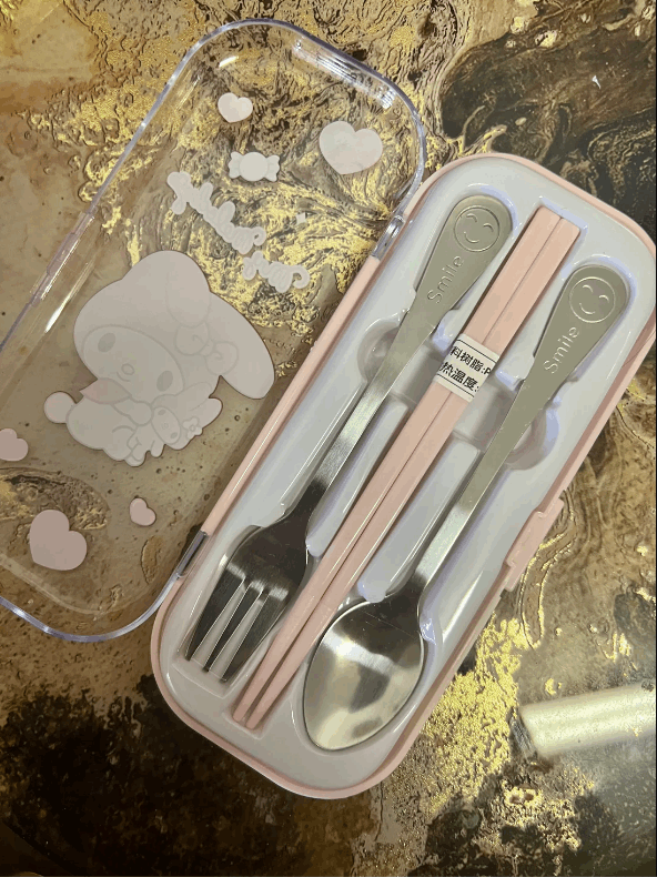 MY MELODY - reusable cutlery bento set