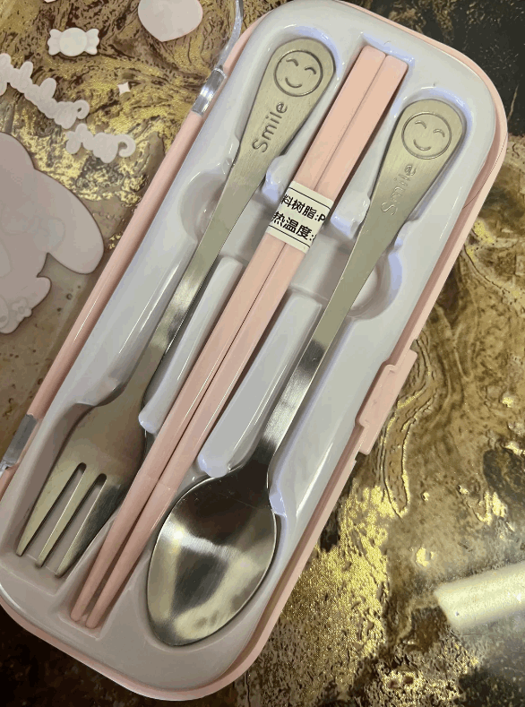 MY MELODY - reusable cutlery bento set
