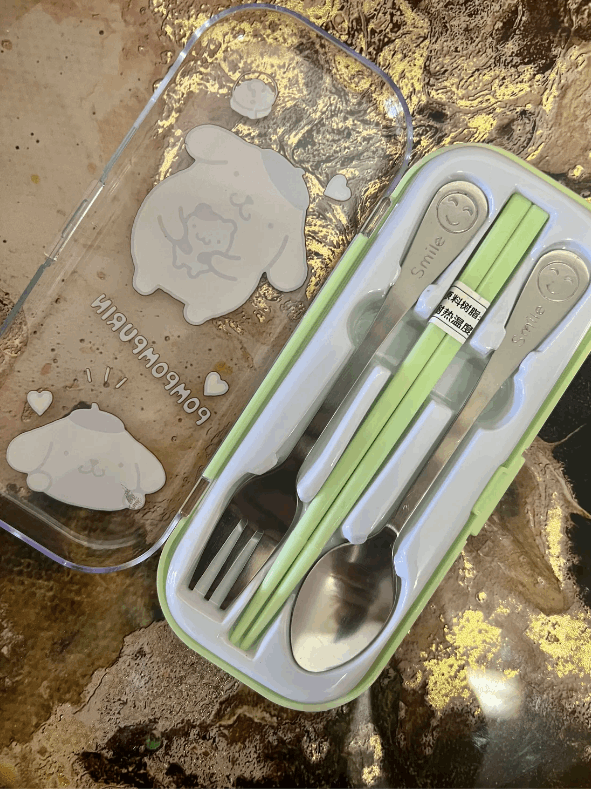 POMPOMPURIN - reusable cutlery bento set