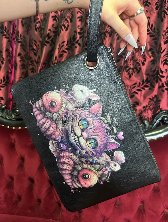 WONDERLAND - CHESHIRE CAT Clutch purse / bag