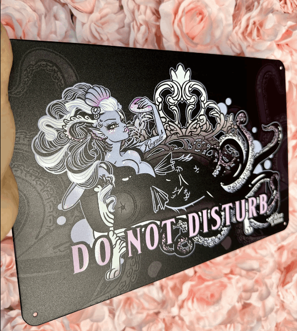 DO NOT DISTURB - Rose Demon Tin Sign