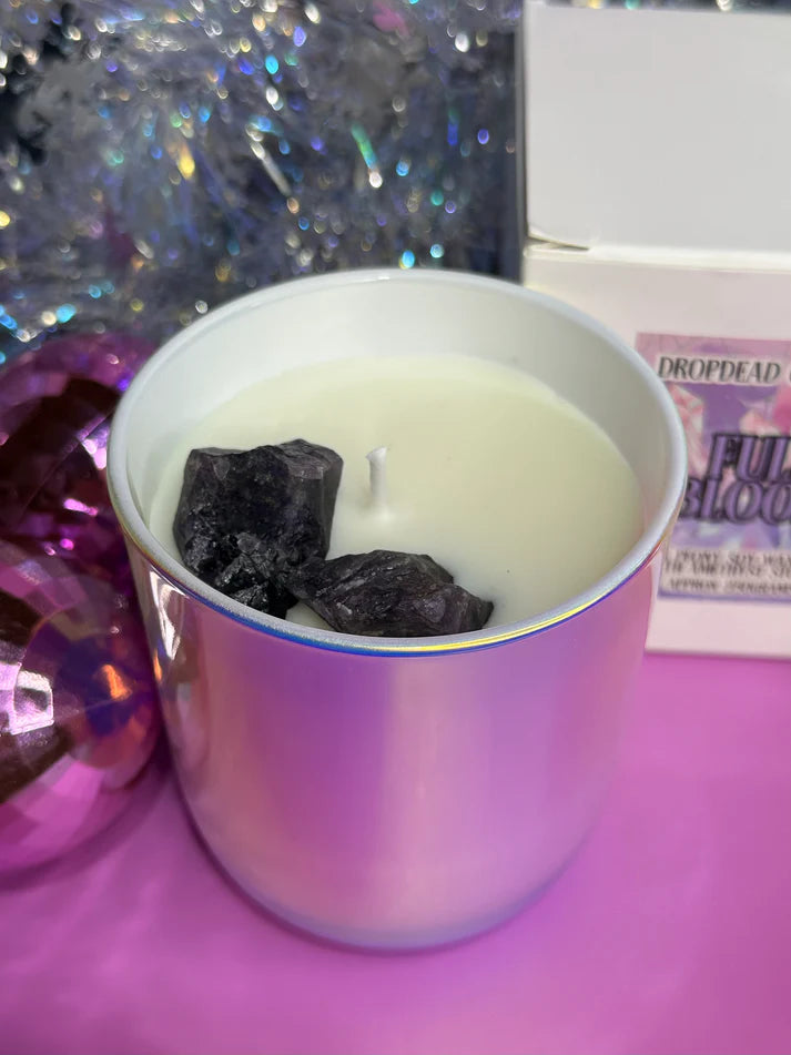 FULL BLOOM - crystal stone soy candle