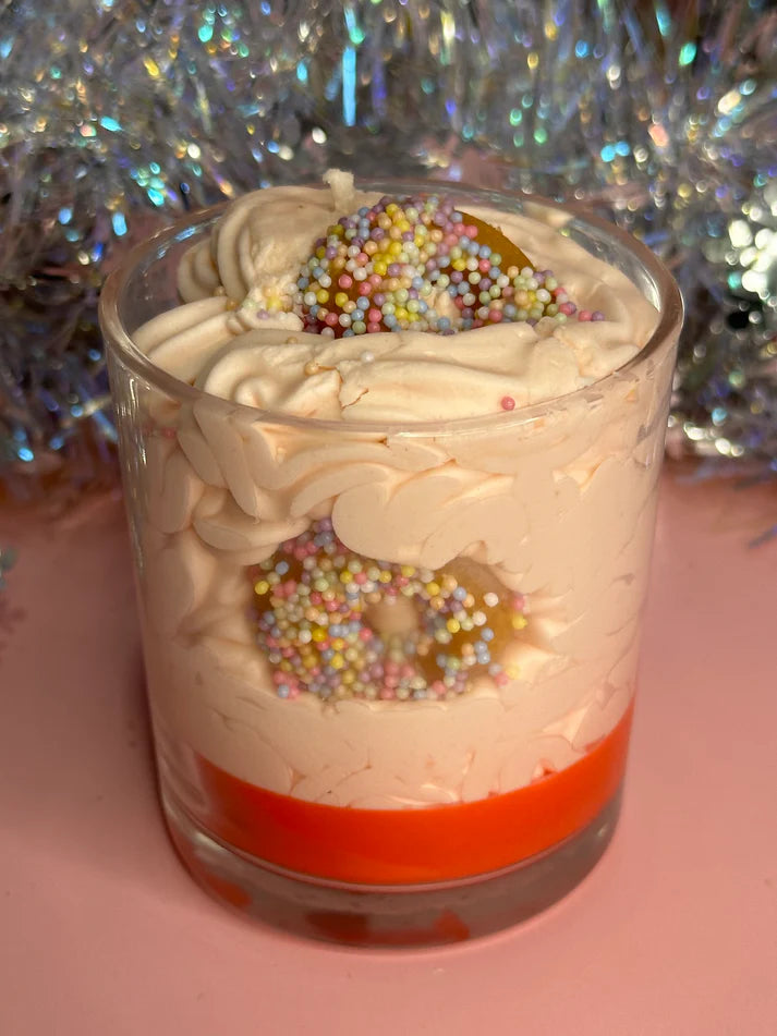 PINK FRENCH VANILLA SWIRL - soy candle