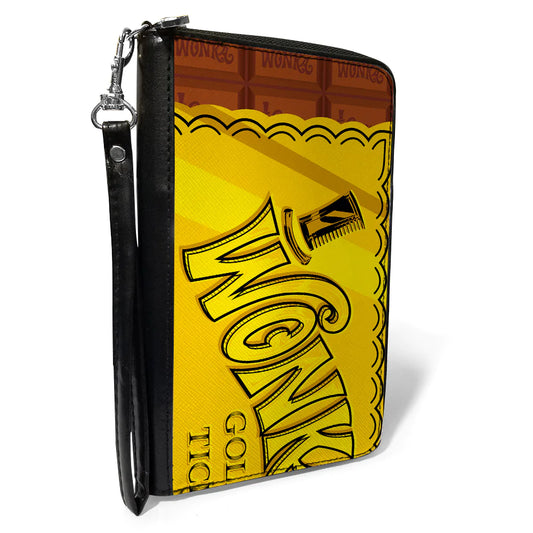 Willy Wonka and the Chocolate Factory Golden Ticket Wonka Bar Zip Wallet