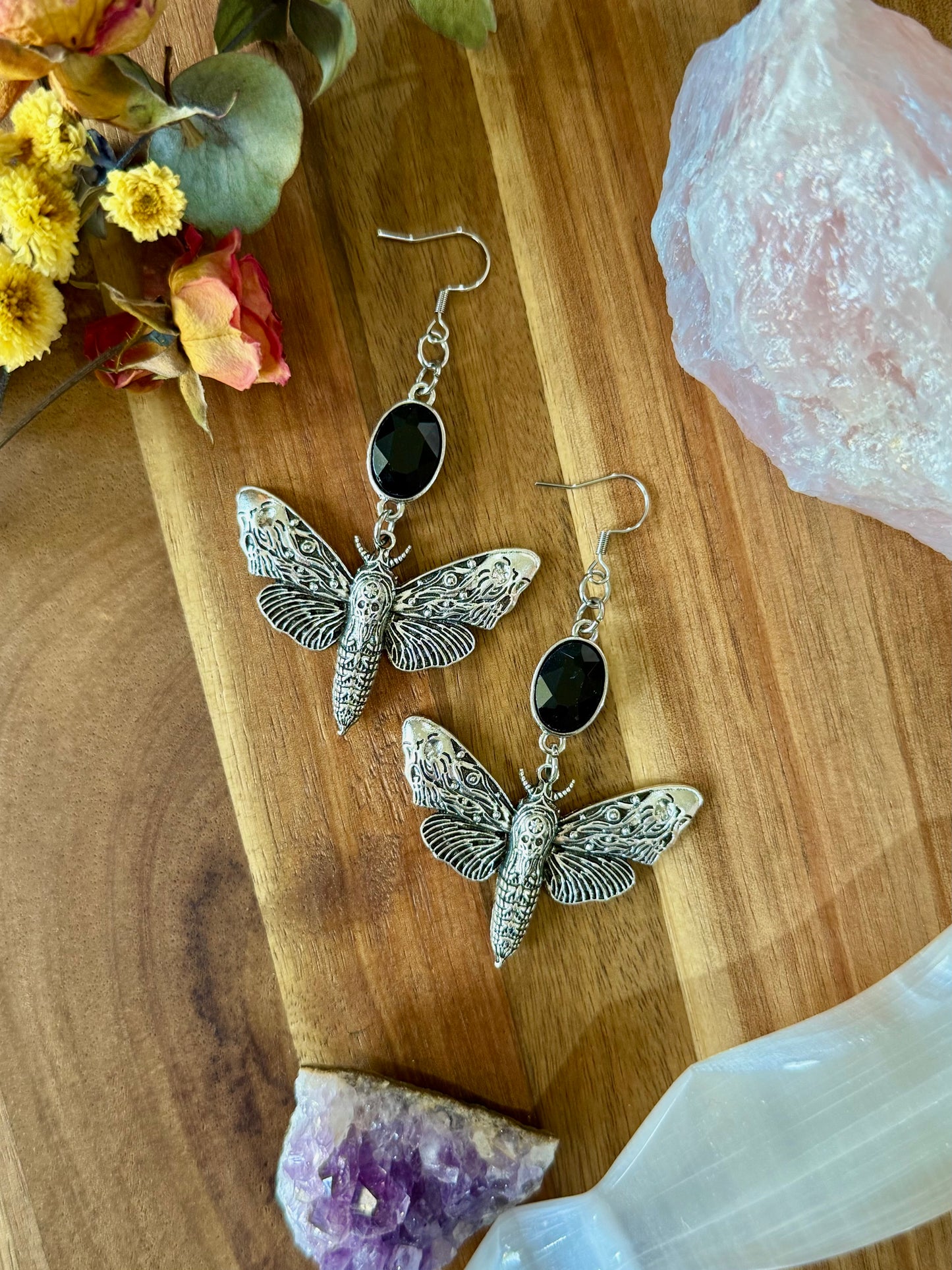 Black Death Earrings