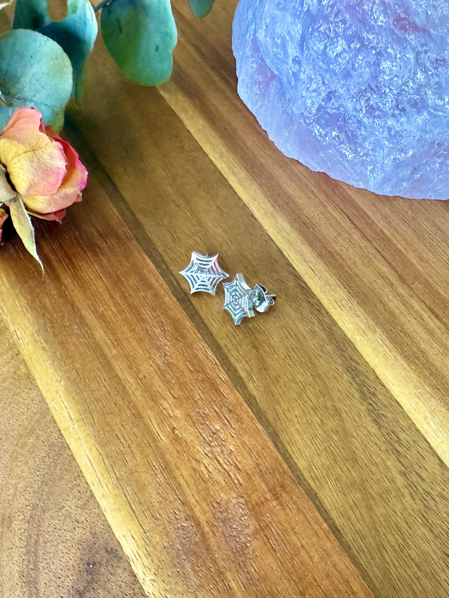 Spiderweb Stud Earrings