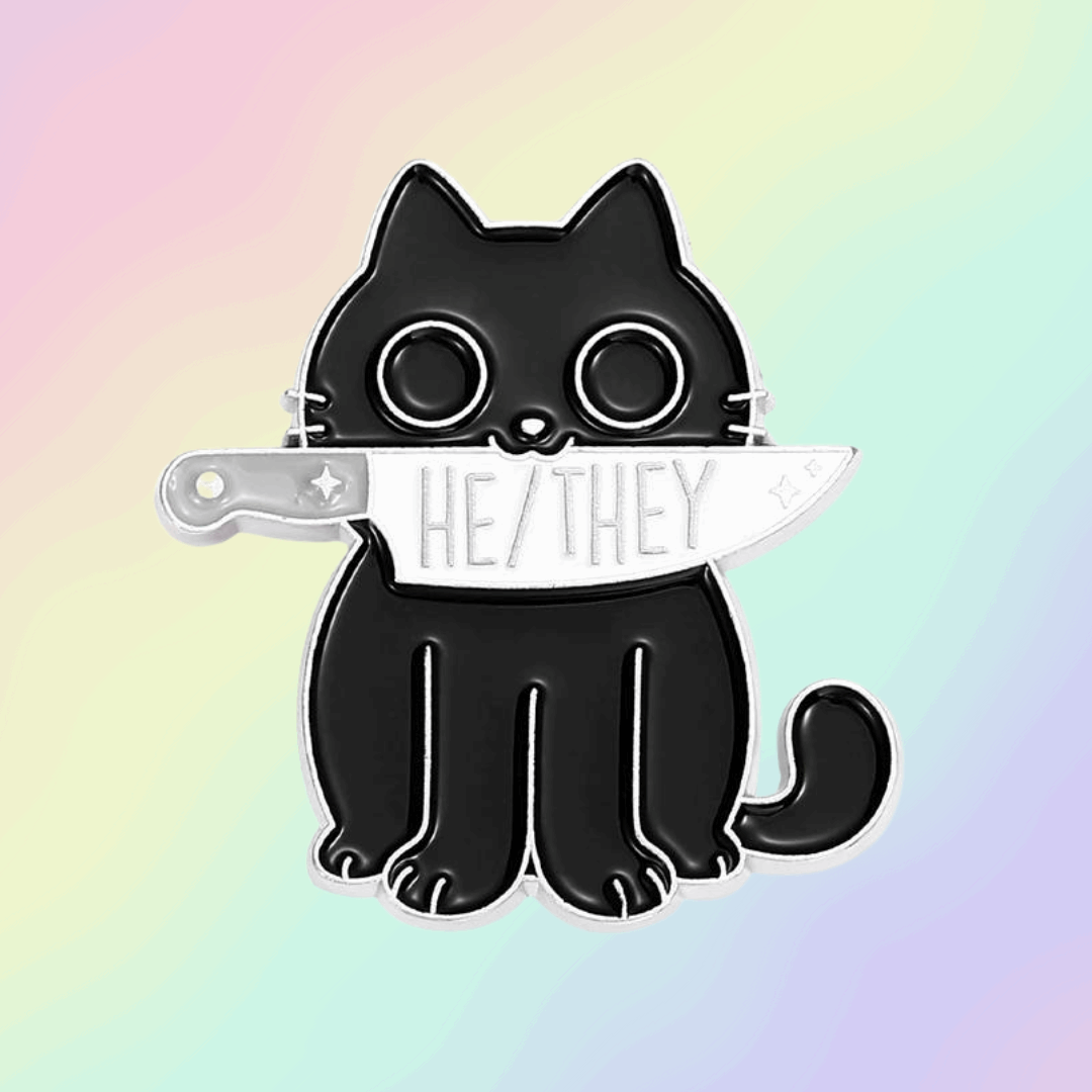 He/They Pronoun Pins