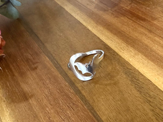 Bat and Moon Adjustable Ring