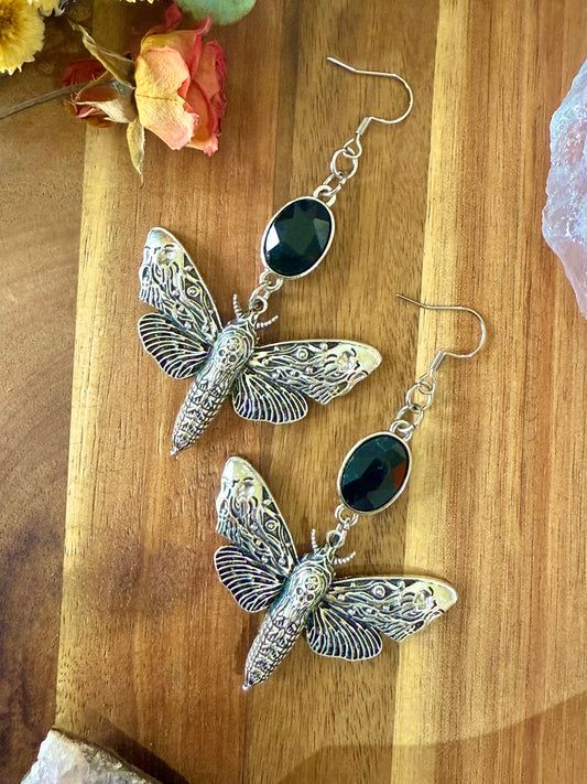 Black Death Earrings