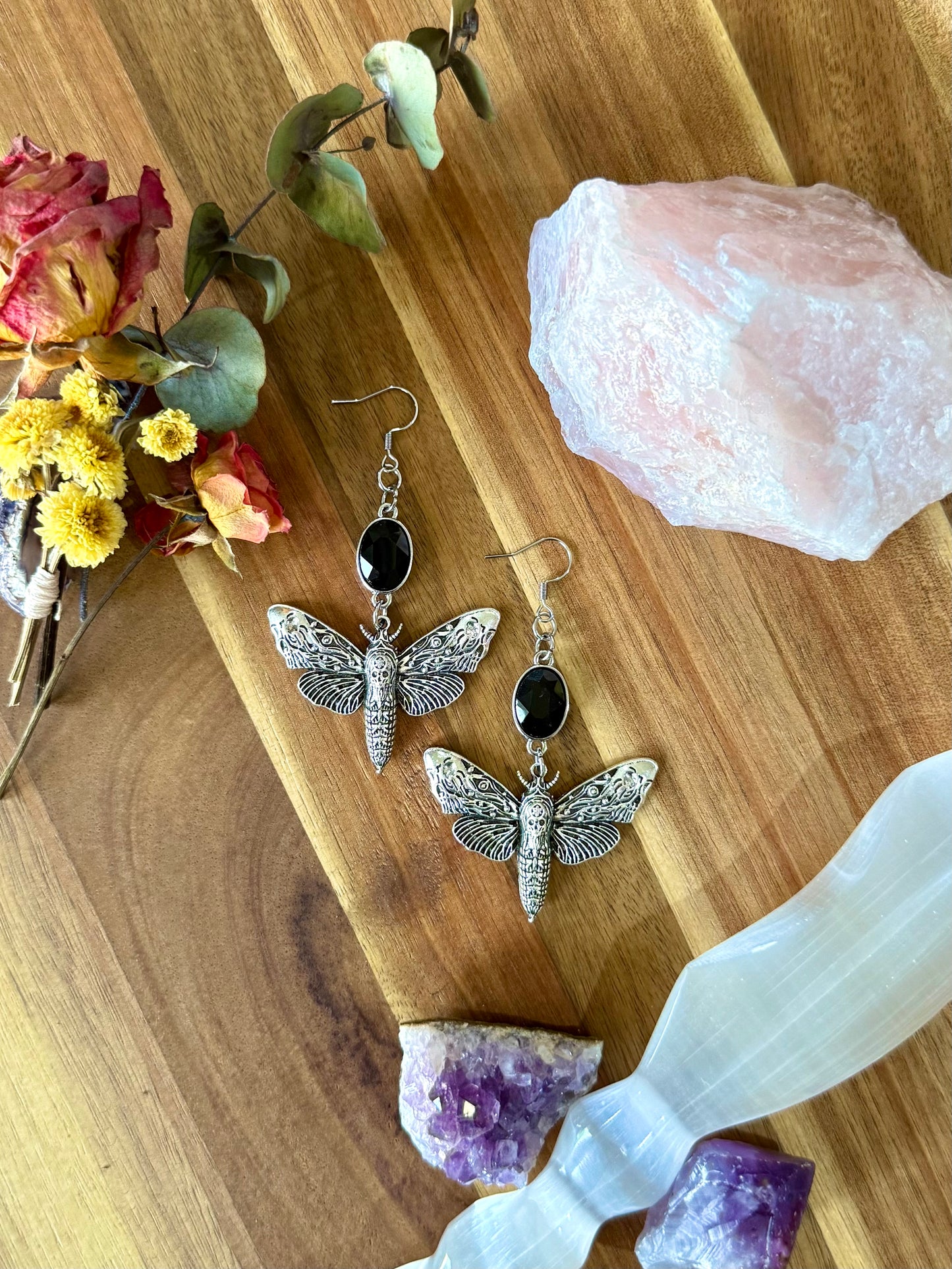 Black Death Earrings