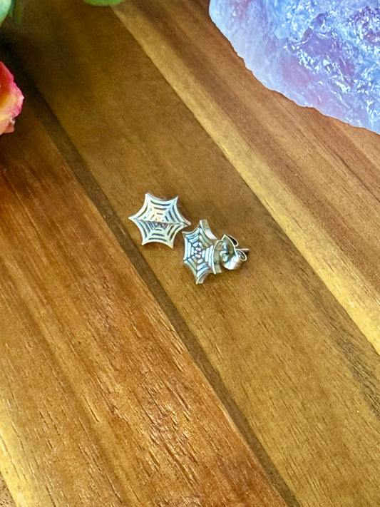Spiderweb Stud Earrings