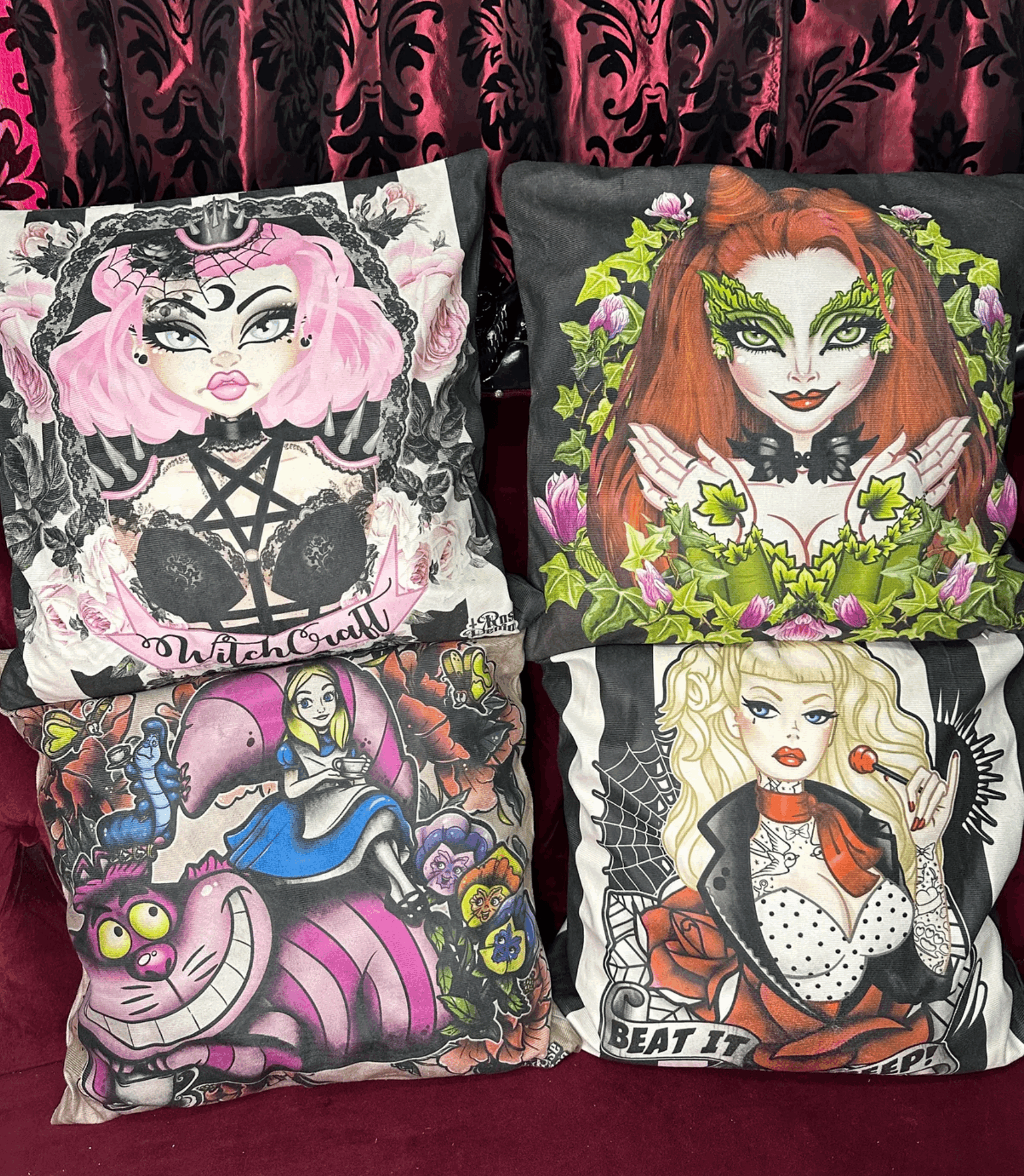 THE POISONOUS ONE - Rose Demon Cushion Cover
