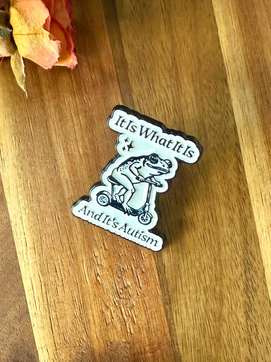 Froggy Autism Pin