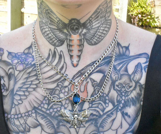 Deathly Blue Choker Chain