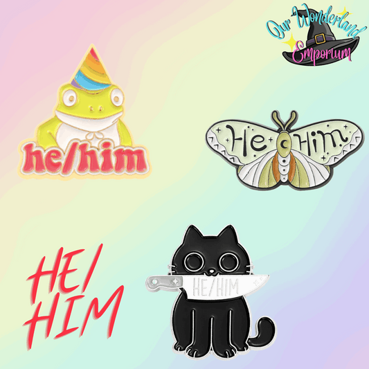He/Him Pronoun Pin