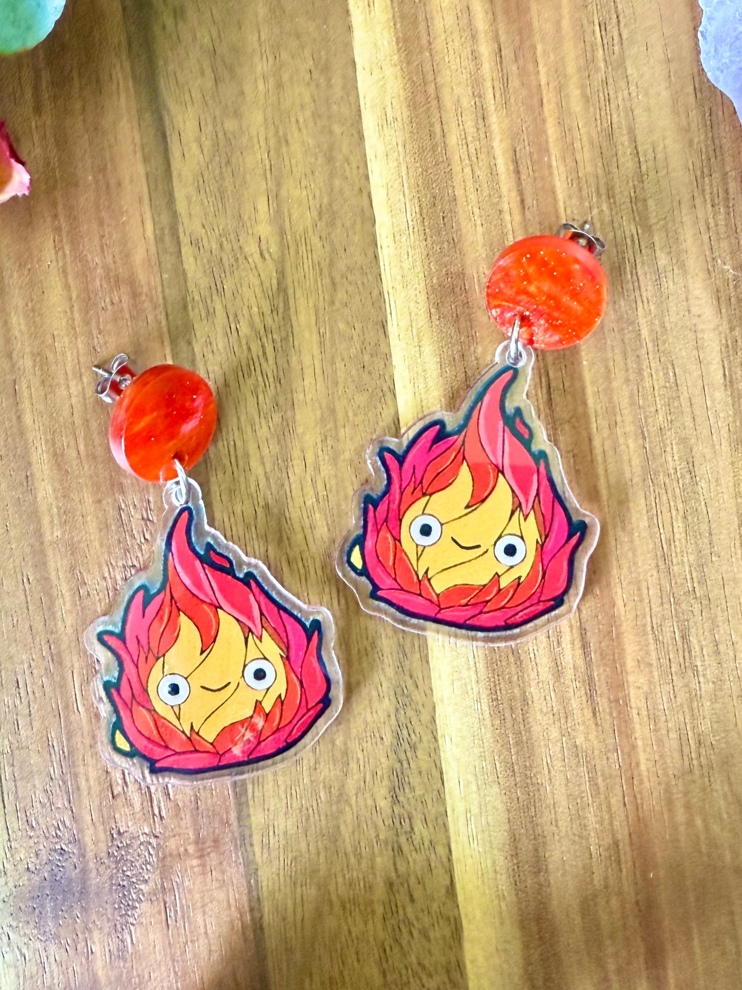 Fire Demon Dangle Earrings