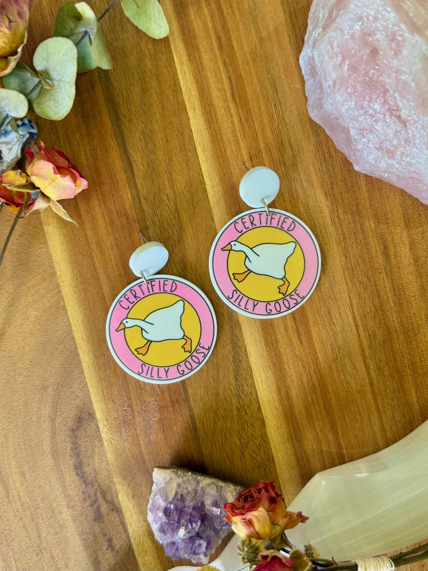 Silly Goose Dangle Earrings