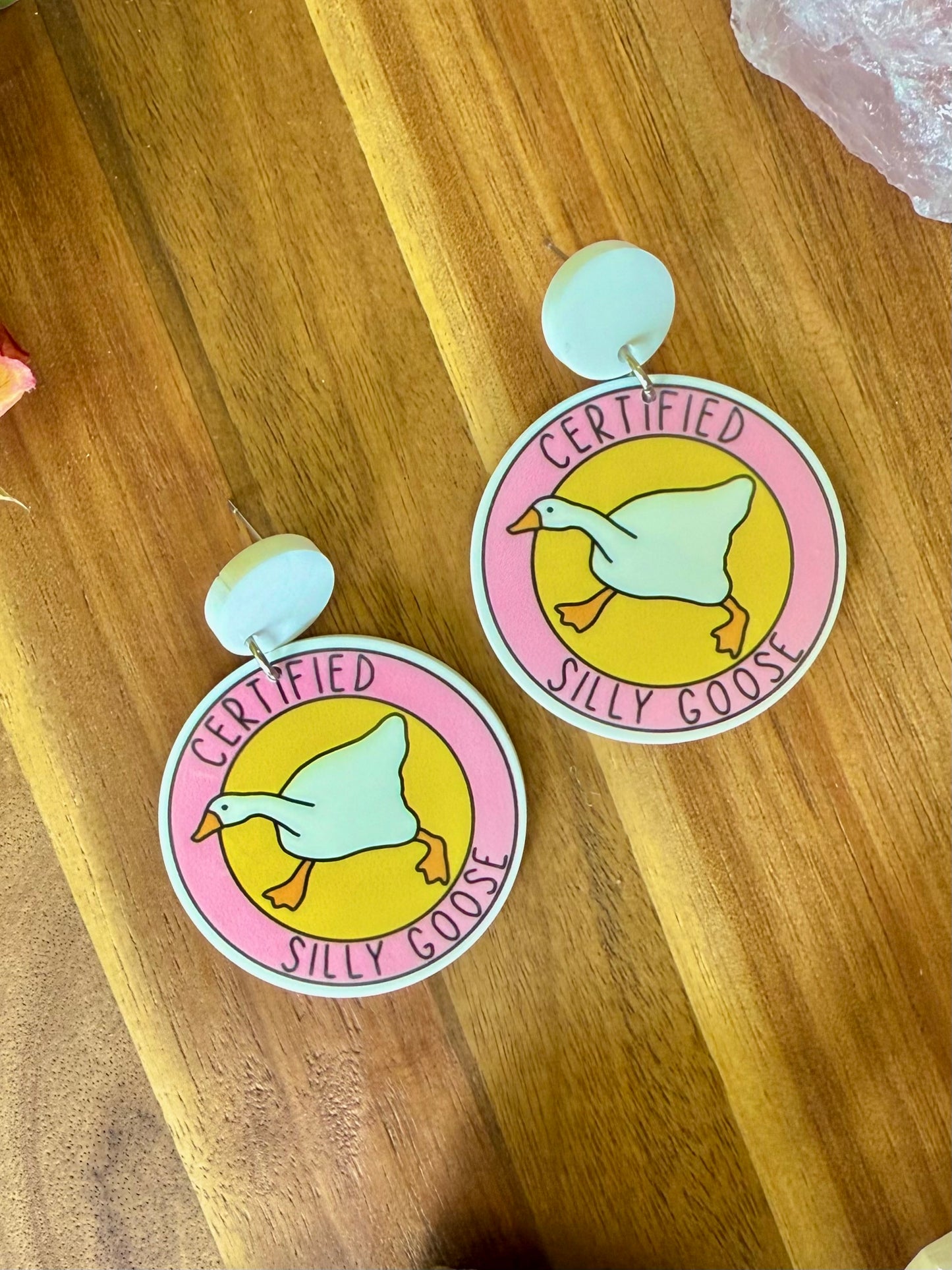 Silly Goose Dangle Earrings