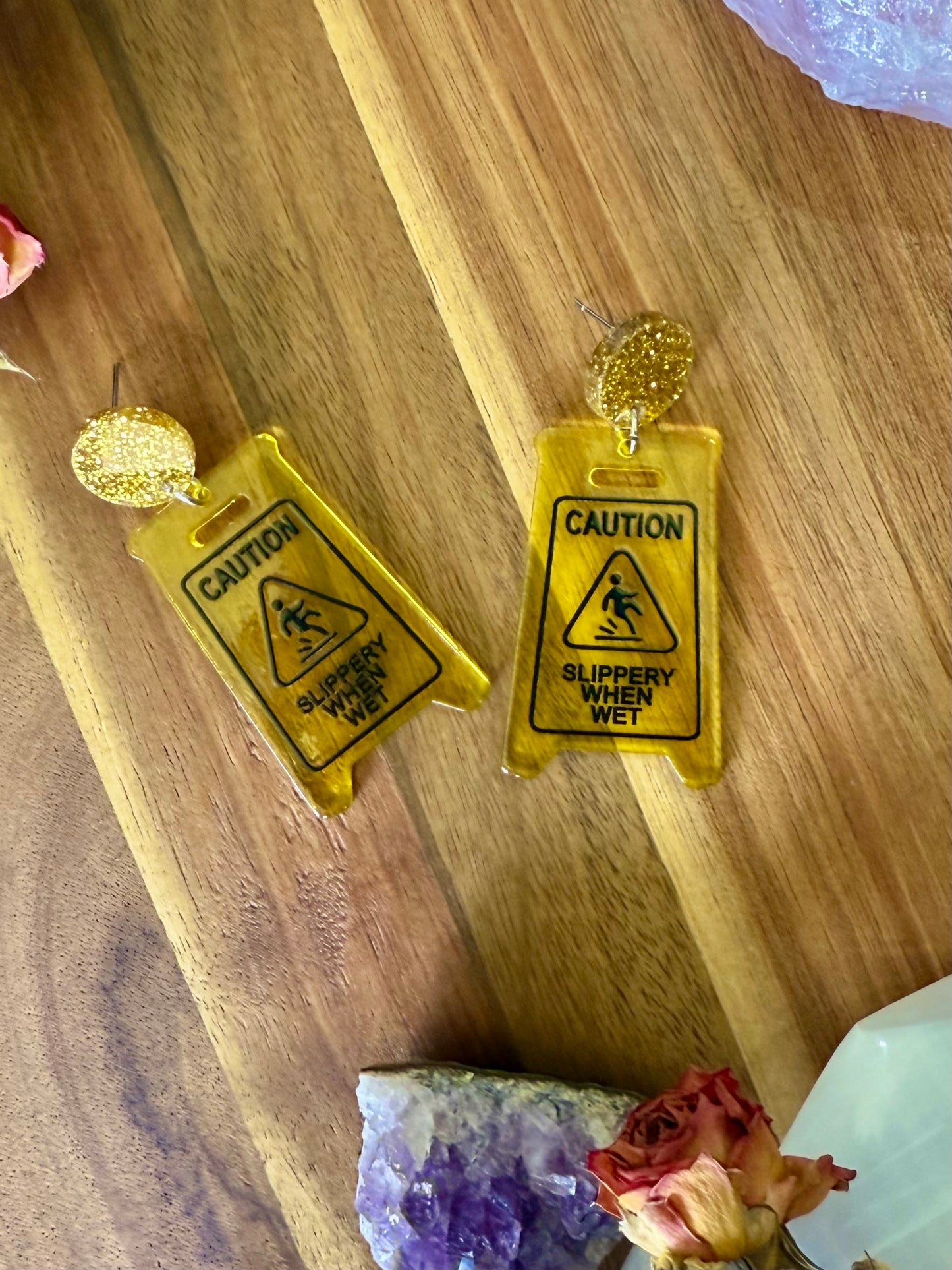 Caution! Dangle Earrings