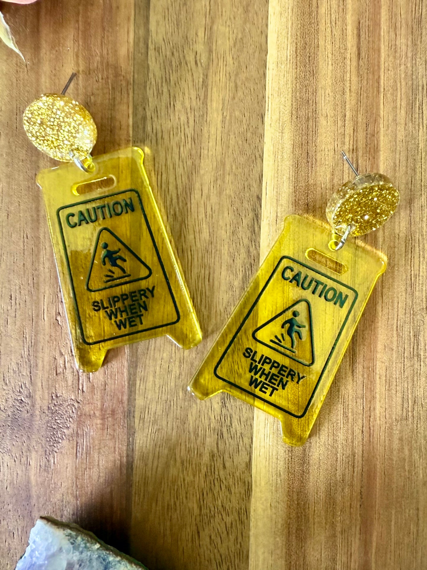 Caution! Dangle Earrings