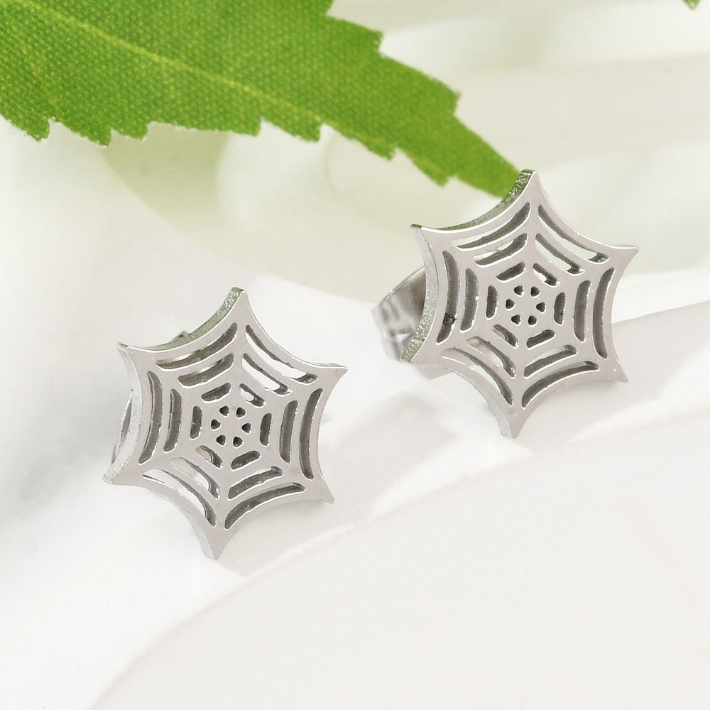 Spiderweb Stud Earrings